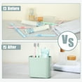 thumbnail image 7 of Unique Bargains Wall Mount Toothbrush Holder Stand for Bathroom Green 4.65"x2.48"x4.25" Self Adhesive Tooth Brush Holder, 7 of 7