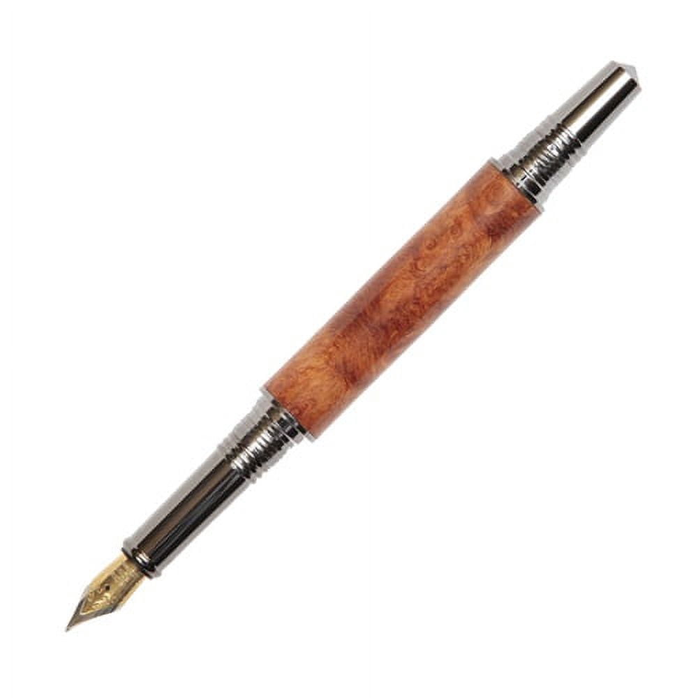 Art Deco Fountain Pen - Amboyna Burl