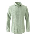 thumbnail image 3 of Visenoya Men's Casual Long Sleeve Lapel Plaid Shirt, Moraltrnte Holiday Cardigan Style Tops,Size M, 3 of 5