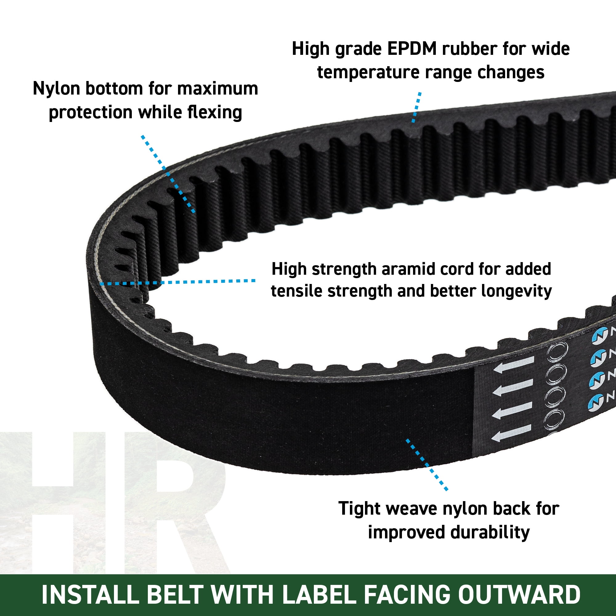 Niche ZEUS Drive Belt for Kawasaki RIDGE XR HVAC Limited KWF1000
