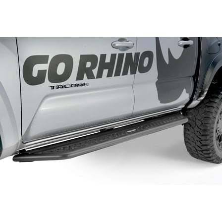 Go Rhino D64432T Dominator Xtreme D6 Side Steps with Rocker Panel Mounting Kit - Double Cab Only For Toyota 24 Tacoma