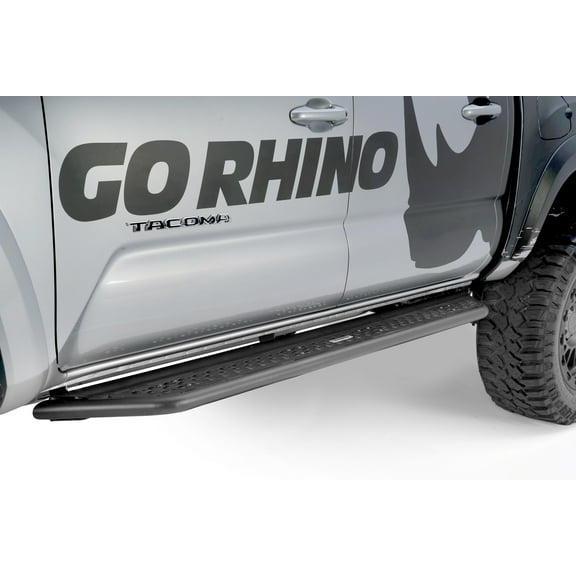 Go Rhino D64432T Dominator Xtreme D6 Side Steps with Rocker Panel Mounting Kit - Double Cab Only For Toyota 24 Tacoma
