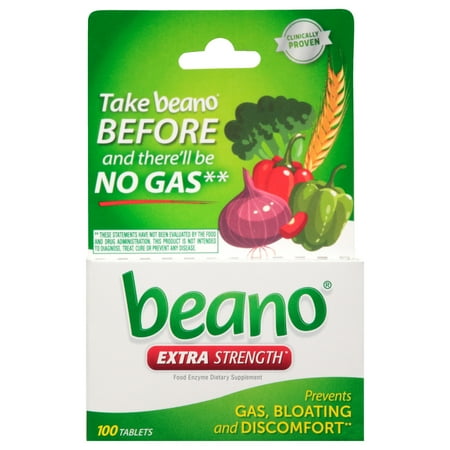 Beano Digestive Enzyme, Gas Prevention & Digestive Enzyme Supplement, 100 Count