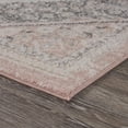 thumbnail image 7 of Elm & Oak Diana 7'9" x 9'5" Pink/Ivory Medallion Stain and Fade Stain Resistant Indoor Area Rug, 7 of 7