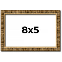 8x5 IN Frame Gold Kingsley Distressed Solid Wood Picture Frame Width 0.75 Inches | Interior Frame