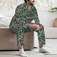 thumbnail image 5 of Mens Pajamas Set, Paisley Pattern No.9091 Button Down Long Sleeve Loungewear Sleepwear Pjs sets for Men, 5 of 5
