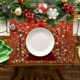 thumbnail image 4 of Napperons de Noël Imperméables Rouges pour Table à Manger 32 X 21 cm Saisonnier Hiver Flocons de Neige Vacances Lavables, 4 of 4