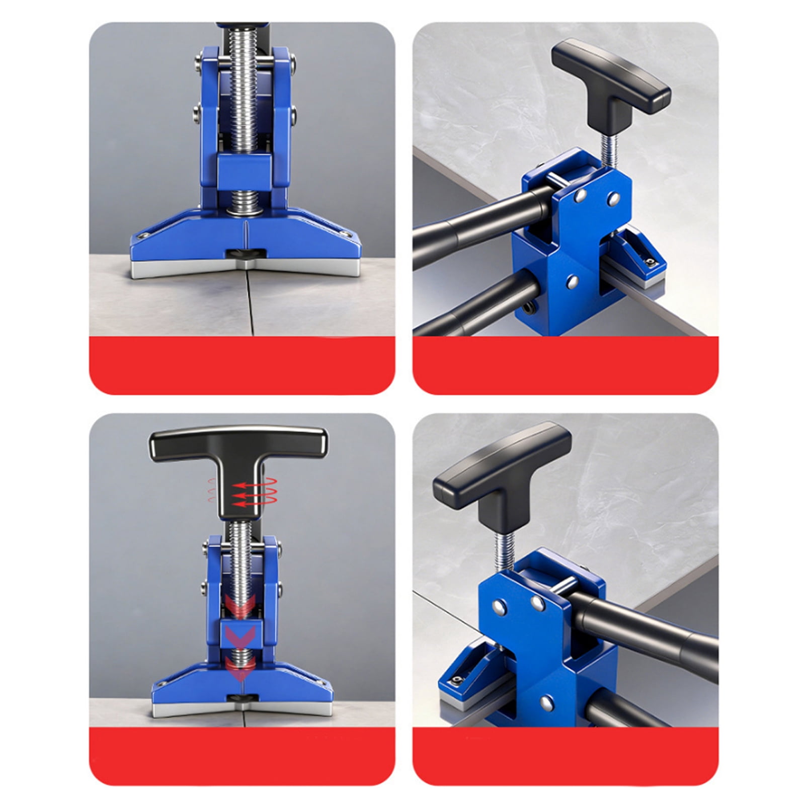 1Pcs Heavy Duty Tile Cutter Pliers, Glass Cutting Tool, Aluminum Alloy with Even Pressure, for Ceramic Porcelain, 9X5.5In (Blue)