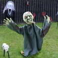 thumbnail image 6 of Wadada Halloween Outdoor Decoration Zombie Groundbreaker,Outside Halloween Graveyard Decor, Zombie Prop with Creepy Sound and Glowing Eyes,Scary Groundbreaker Decorations for Lawn Yard Haunted House, 6 of 6