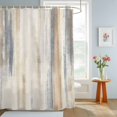 thumbnail image 4 of Shower Curtains for Bathroom, Beige Grey Waterproof Fabric Shower Curtain, Abstract Mottled Art Retro Modern Painting Decorative Bathroom Curtain for Bathtub, 66"x72", No Hooks Included, 4 of 9