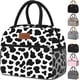 thumbnail image 2 of Coobiiya Bolsa de almuerzo para mujer, lonchera con estampado de vaca para mujeres y hombres adultos, aislada, reutilizable, pequeña, a prueba de fugas, linda lonchera para el trabajo, oficina, picnic, 2 of 4