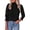 Black, variant on Women's Fall Cozy Sweaters Trendy Ruffle Mock Neck Pullover Soft Stretchy Warm, Ribbed Knit, Cute Tops, Puff Long Sleeve Blouses, Dressy Casual Shirts,Winter Clothing