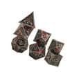 thumbnail image 1 of 7Pcs Polyhedral Dice Irregular Big Numbers multi-sided polyhedral dice Table Board Games Red Black, 1 of 7