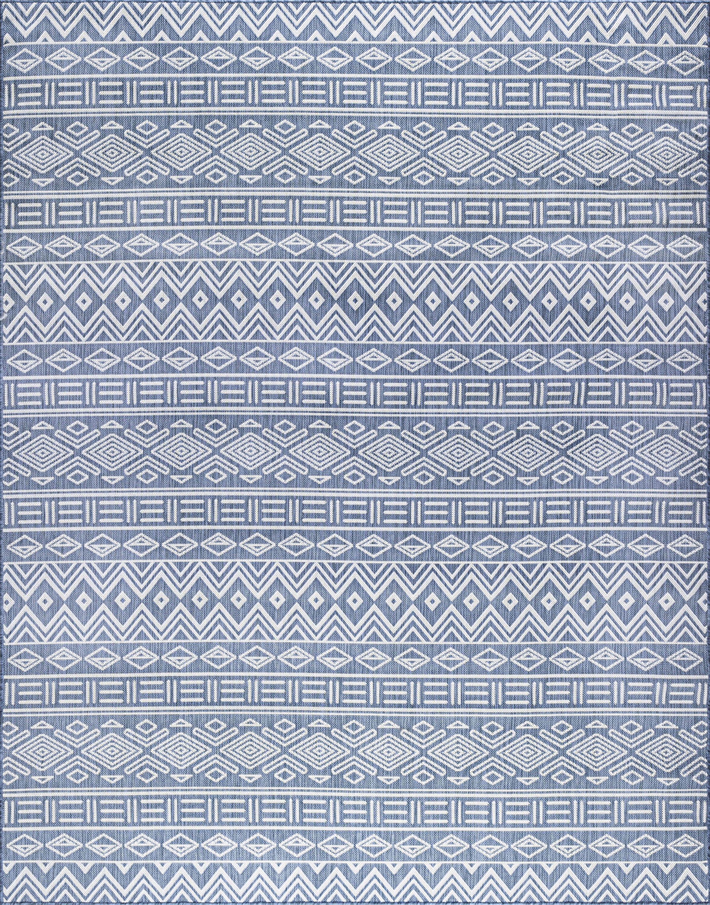 5x8 Water Resistant, Indoor Outdoor Rugs for Patios, Front Door Entry, Entryway, Deck, Porch, Balcony | Outside Area Rug for Patio | Blue, Moroccan | Size: 5'3'' x 7'3''