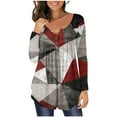 thumbnail image 1 of Blusa Informal Elegante Para Mujer, Camisas de Manga Larga Con Estampado de Otoño, Cuello Redondo, Botón Fruncido Odeerbi ODB169250, 1 of 6