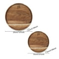 thumbnail image 6 of Opvise Premium Acacia Wood Round Serving Tray with Raised Edge - Multi-Purpose Decorative Tray for Coffee Table, Snacks, Candles, Home Office Farmhouse Decor (S & L Sizes), 6 of 8