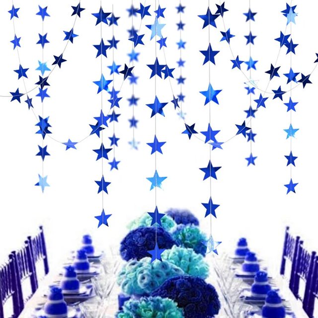 Año Nuevo 2022 4M estrella para árbol de papel de forma de guirnalda de la decoración de la Navidad para la decoración del hogar Natal Noel Navidad adornos para el árbol de Navidad Decoración