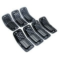 thumbnail image 5 of Kit 7pcs For 2014-2018 Jeep Cherokee 4-Door Black Mesh Grille Grill Cover Chrome Moulding Trim Insert, 5 of 8