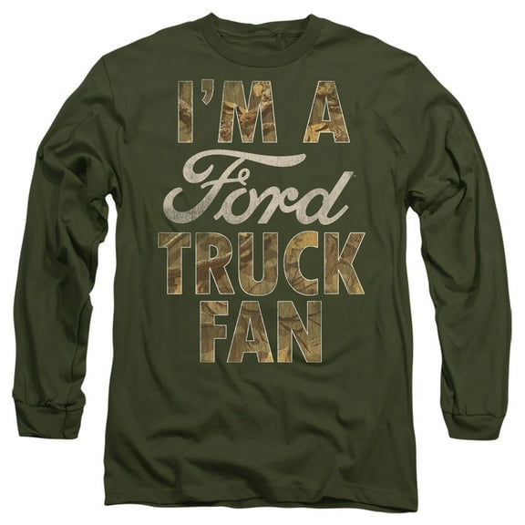 Ford Ford Truck Fan Camo Unisex Adult Long-Sleeve T Shirt,Military Green, X-Large