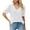 White, variant on Giftesty Womens Tops Plus Size Women's Fashion Solid Color V-neck Comfortable Loose T-Shirt Blouse Casual Tops