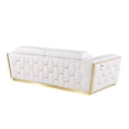 thumbnail image 3 of HomeRoots 551594 40 x 89 x 43 in. White & Silver Leather Sofa, 3 of 11