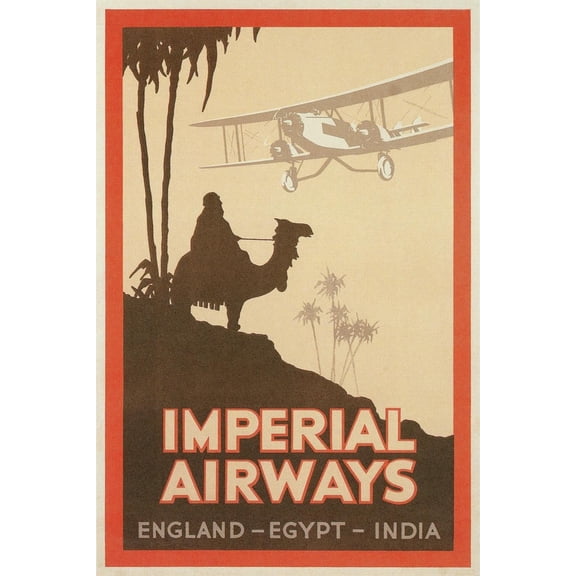 Art.com Travdel Poster for Imperial Airways Art Print, 12" x 18"