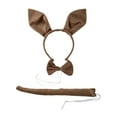 thumbnail image 4 of Bunny Ears Diadema Tail Bowtie Set versátil y cómoda ropa de cabeza para adultos, 4 of 8