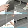 thumbnail image 5 of Roninkier Washer Dryer Countertop, Laundry Wood Shelf Topper, 54" Width x 27.5" Depth Double Layer Organizer, Gray+White, 5 of 7