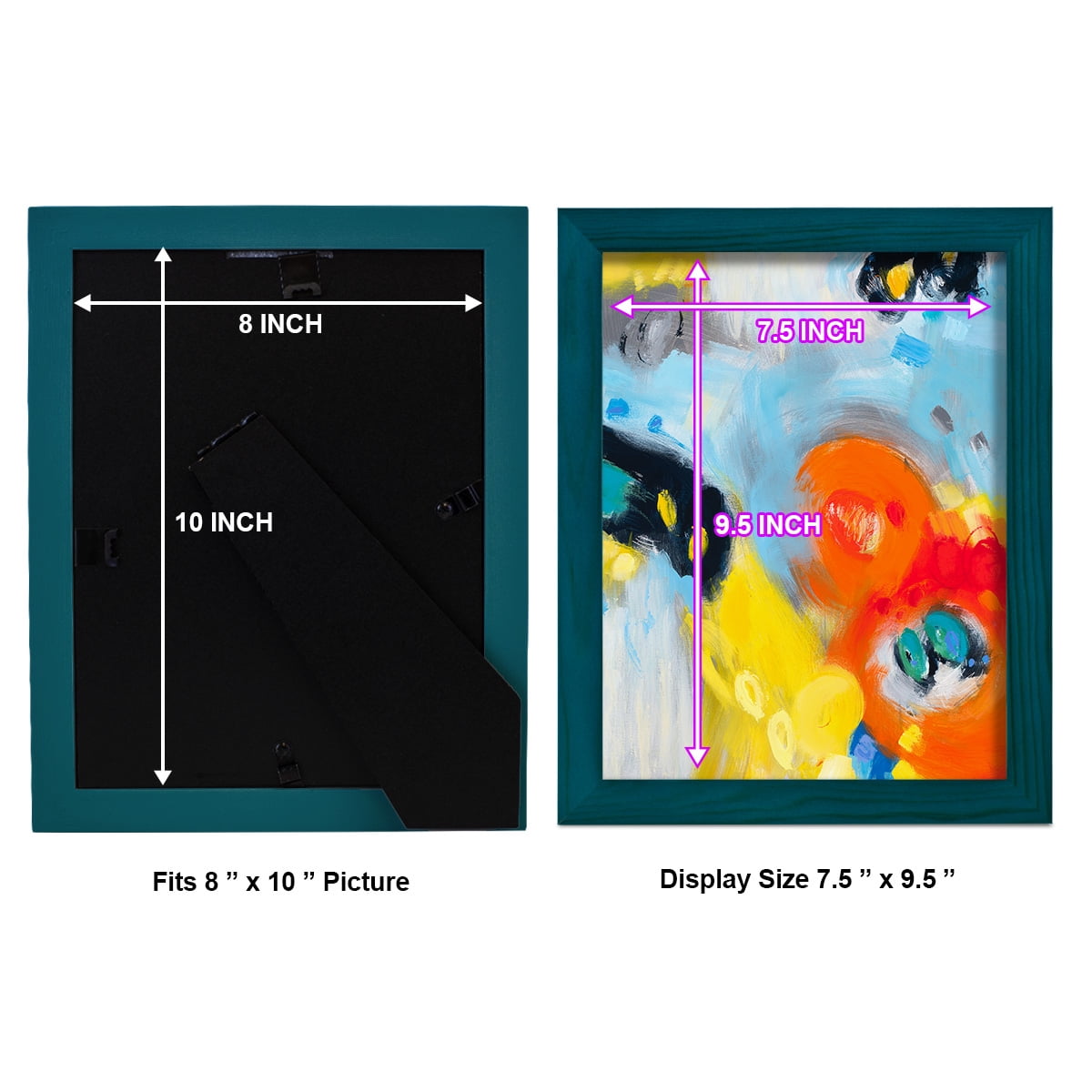 In the Loop II -Framed Print w/glass-Ocean Blue