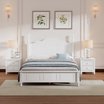 Lexicon Asker Wood Full Bookcase Bed in 2-Tone Finish (White and ...