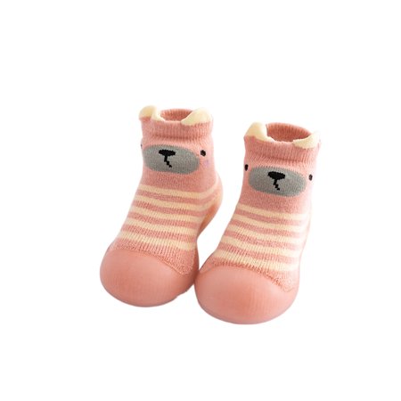 

Difumos Infant Sock Shoe Soft Soles Slipper Boots Prewalker Floor Slippers Bedroom Lightweight Socks Breathable First Walker Crib Shoes Pink 5C