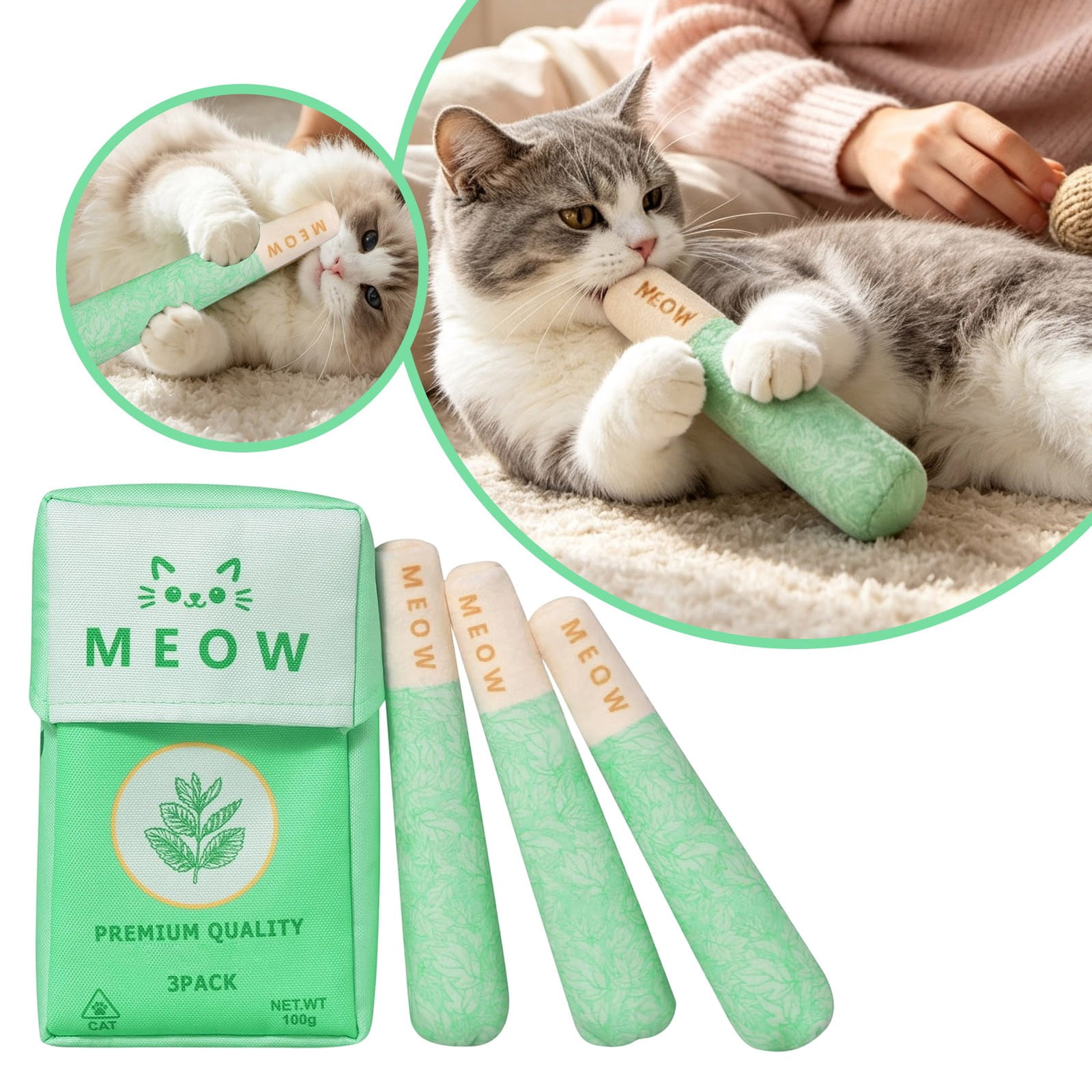 Hartz Cattraction Gator Scratch Cat Toy with Silver Vine and