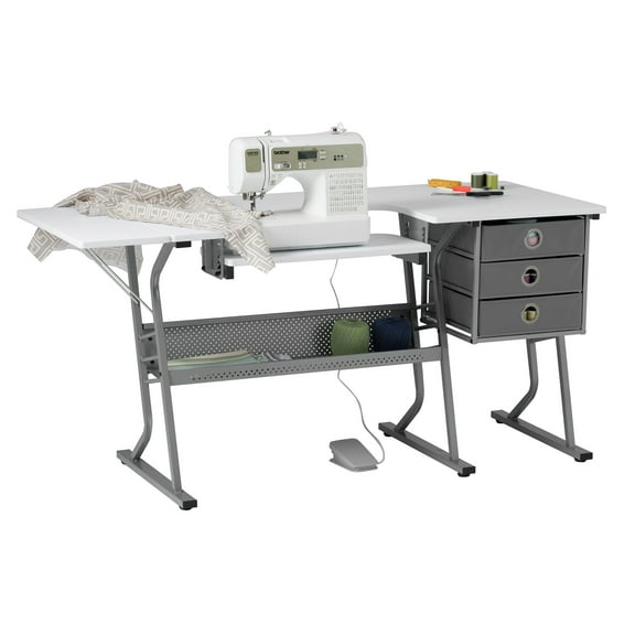 Sew Ready Eclipse Ultra Sewing Machine Table In Gray / White