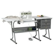 Sew Ready Eclipse Ultra Sewing Machine Table In Gray / White