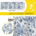 thumbnail image 2 of Valance Curtains for Windows,Blue Plants Flowers Semi Sheer Curtain Valance,Watercolor Floral Leaves Window Valance Curtains,Short Rod Pocket Window Treatment for Kitchen Living Room 54"x18", 2 of 6