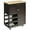 Brown, variant on Gymax Rolling Kitchen Island Serving Cart Storage Cabinet w/ Wine Rack White