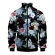 thumbnail image 4 of Chaqueta retro con estampado 3D de plantas y flores para hombre, abrigo de calle de gran tamaño, chaqueta con cremallera y estampado floral, ropa para mujer y niño, 4 of 5