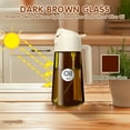 thumbnail image 2 of 16oz/470ml Light-Blocking Dark Oil Sprayer for Cooking, 2 in 1 Olive Oil Dispenser Bottle for Kitchen, Premium Dark Amber Glass Oil Bottle, Food-Grade Oil Mister for Air Fryer, BBQ (Black), 2 of 8