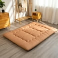 thumbnail image 4 of Futon Mattress Japanese Floor Mattress Thicken Futon Sleeping Pad for Guest,Lounger and Tavel,light brown,King Size, 4 of 7