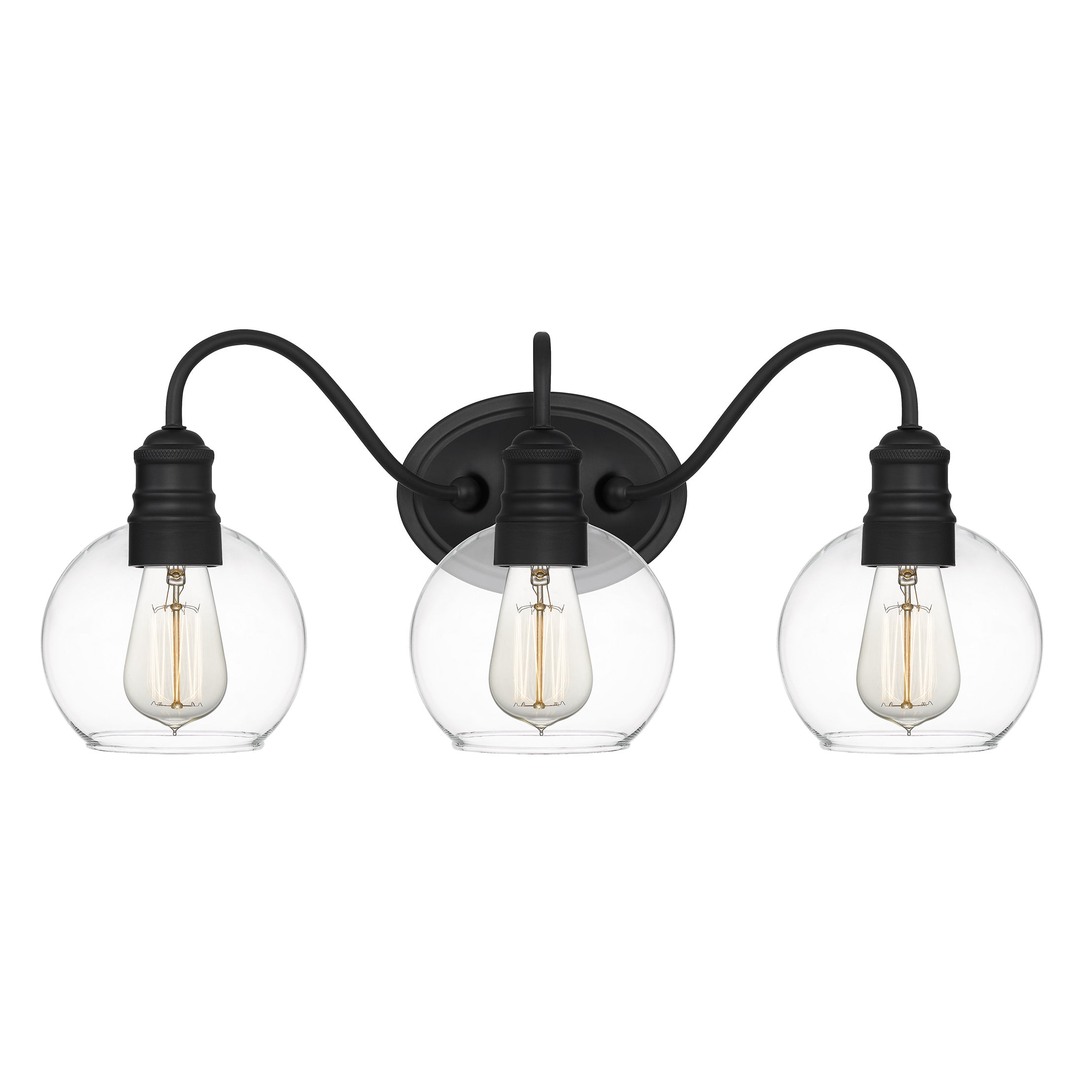 Ashley Harbour Aurora 3-Light Matte Black Vanity Light