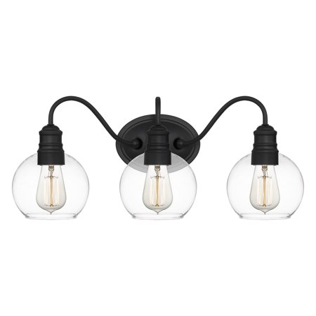 Ashley Harbour Aurora 3-Light Matte Black Vanity Light