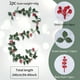 thumbnail image 4 of Enredaderas de acebo artificiales con bayas rojas | Guirnalda de vegetación artificial de 234 cm | Decoración navideña de plástico con bordes blancos | Paquete de 2 adornos colgantes para repisas de, 4 of 7