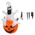 thumbnail image 4 of Fantasma inflable de Halloween, tres inflables blancos de Halloween, decoración de patio inflable de Halloween, uso conveniente, 4 of 12