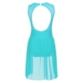 thumbnail image 4 of Vestido de competición de baile de ballet y patinaje artístico para niñas pequeñas, sin mangas, con lentejuelas brillantes y dobladillo irregular, con espalda hueca, 4 of 5