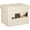 17"D x 13"W x 13"H-Beige, variant on Ottoman with Storage for Dorm, Upgraded 17" Height Folding Foot Rest, Beige