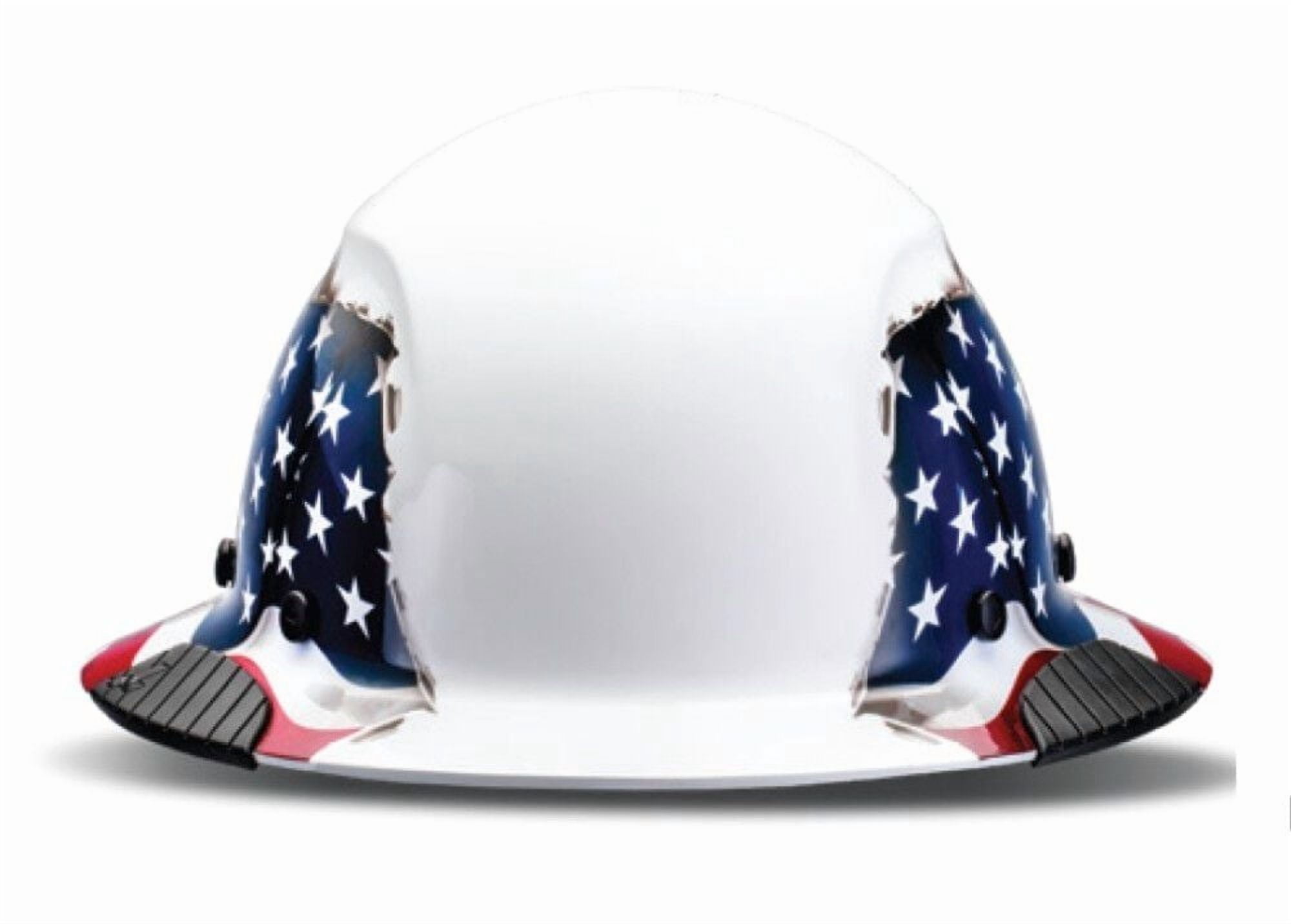 Lift Safety Fiber Resin Dax Full Brim Hard Hat, American Flag