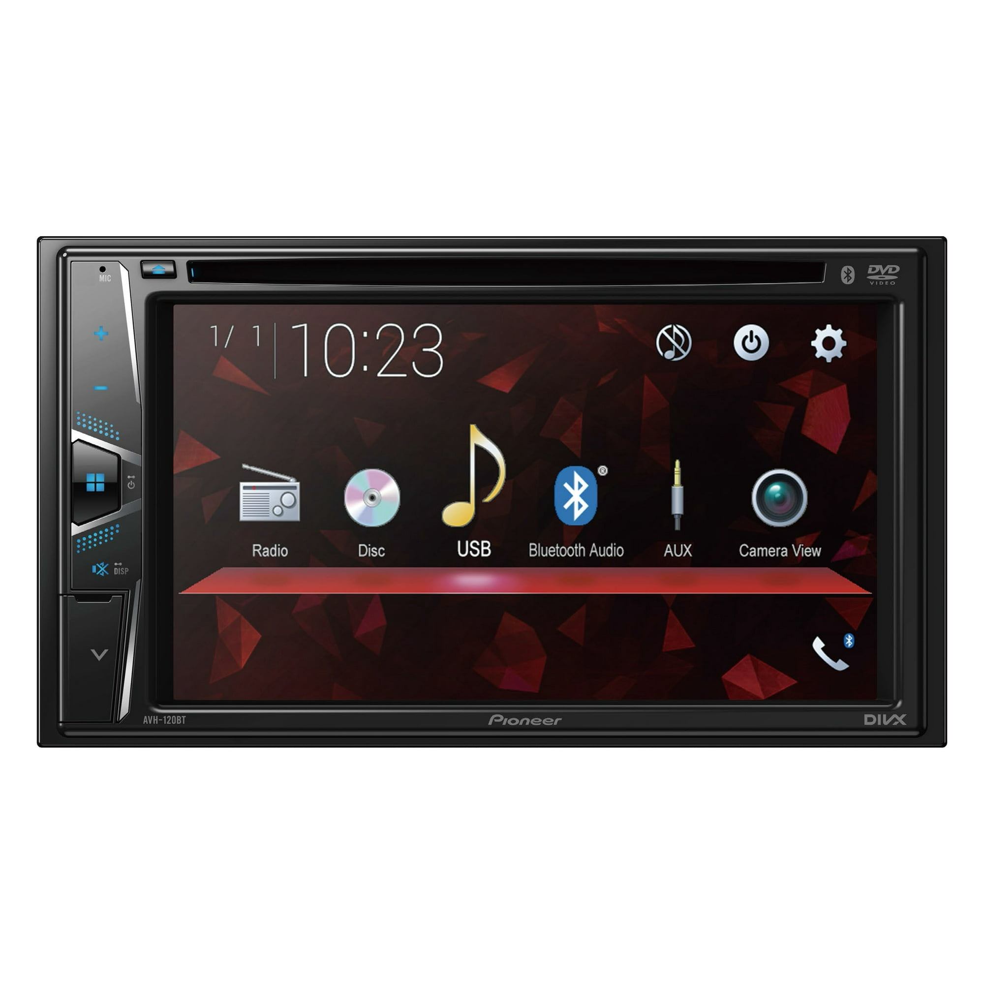Pioneer AVH120BT Multimedia DVD Receiver with 6.2 Inch WVGA