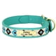 thumbnail image 1 of Collar Tribal para perro, collares de cuero personalizados para perro, bordado étnico, collares hechos a mano para mascotas, etiqueta de identificación para perros pequeños, medianos y grandes, Pug, 1 of 5