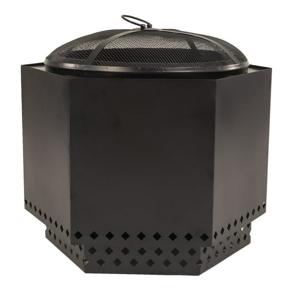 Dragonfire Smokeless Firepit Bundle 23 1/2In Black
