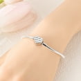 thumbnail image 5 of NARMO European 925 Sterling Silver 5A Zircon Heart Clasp Snake Bracelet fit Charms Beads Pendant for Women Jewelry, 5 of 6